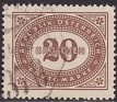 Austria - 1947 - Numbers - 20 G - Brown - Austria, Figures - Scott J215 - Numbers - 0